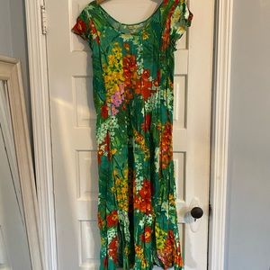 Jams World Green Tropical Floral Dress